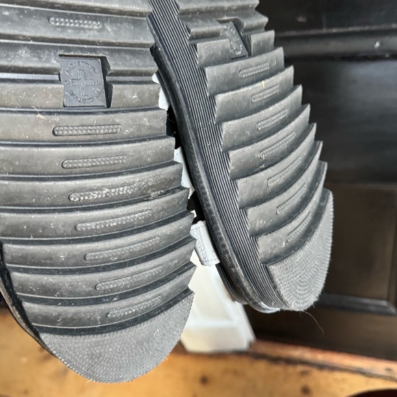 Dr. Martens CLARISSA II White Leather Sandals with Black Sole - Picture 4 of 7